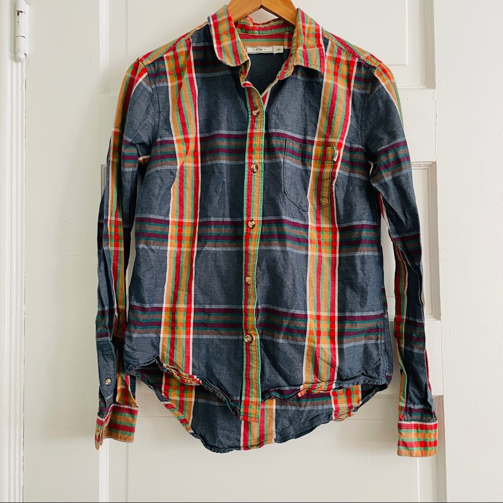 Obey Plaid Button Down Long Sleeve Shirt